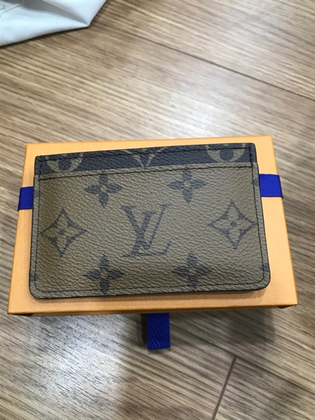 Ví card holder LV hoa nâu +