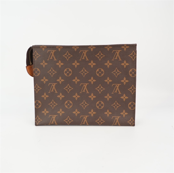 Túi LV hoa nâu khoá kéo vàng TB +