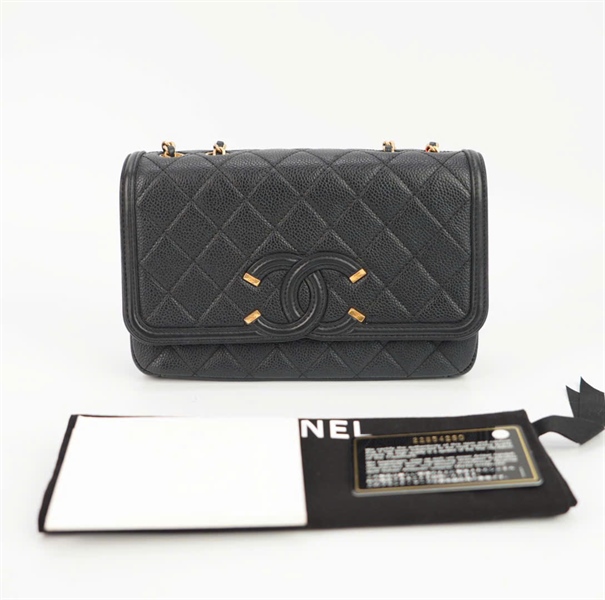 Túi Chanel Woc mài đen 20cm KG+