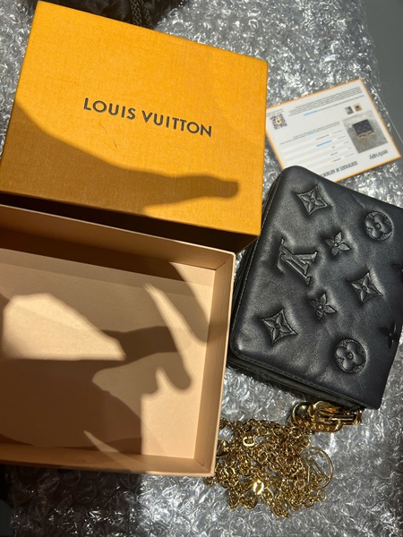 Túi LV đen da mềm KG+