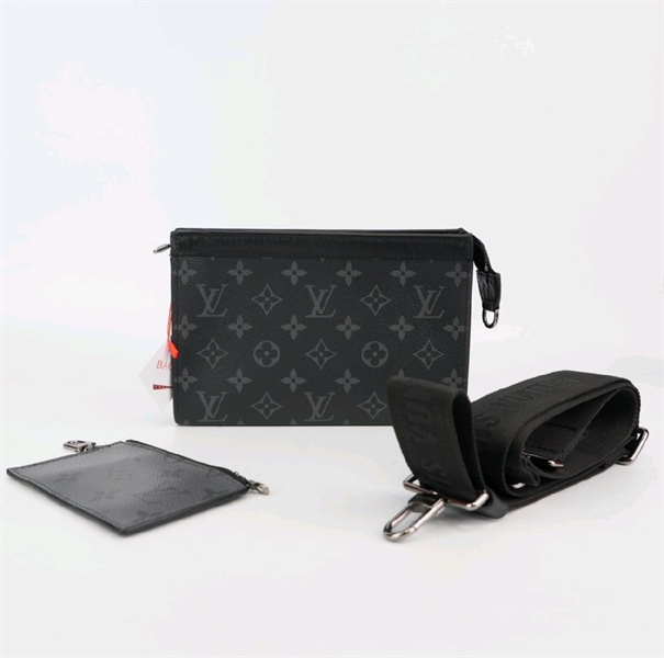 Túi LV hoa đen kèm ví nhỏ KG+