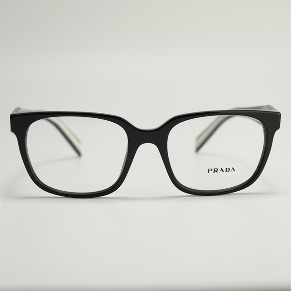 Mắt kính Prada VPR 17Z đen phối trắng KG+