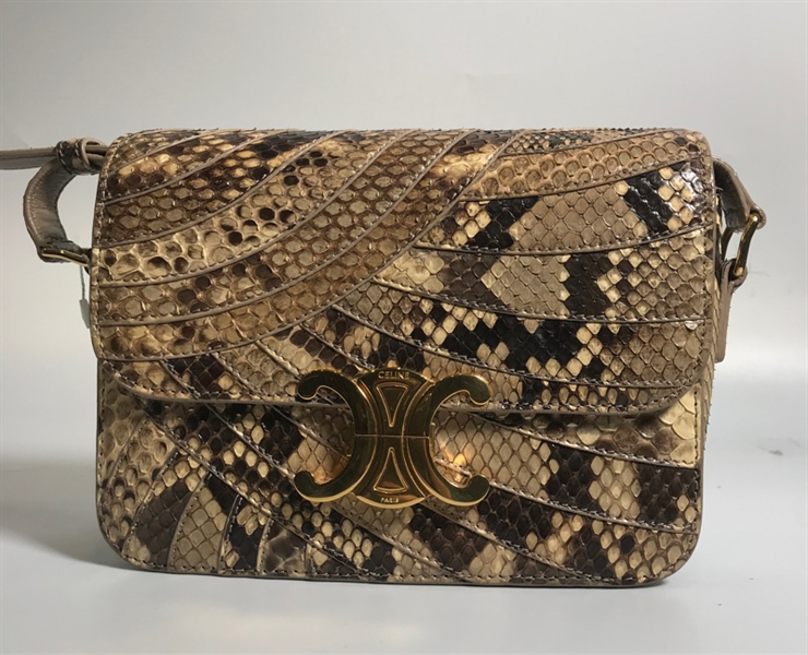 Túi Celine Triomphe da trăn KG+