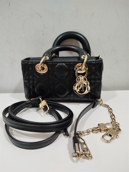 Túi Lady Dior Đen 18cm+