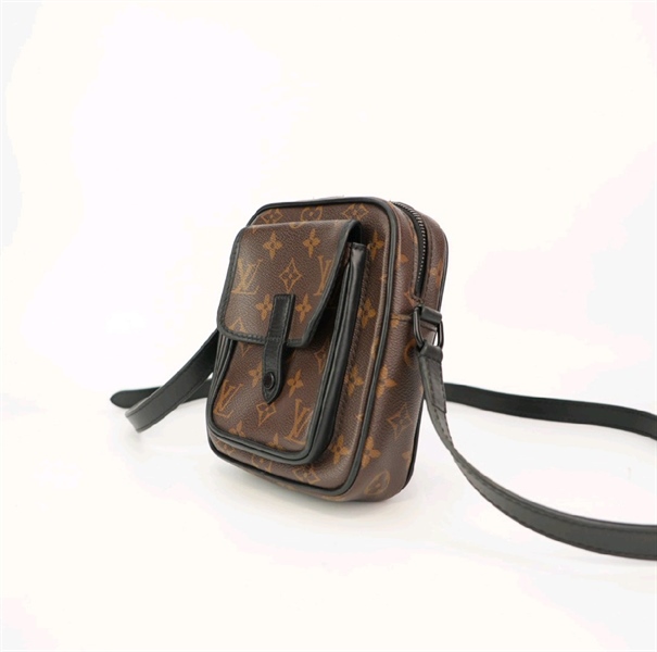 Túi LV đeo chéo hoa nâu KG+