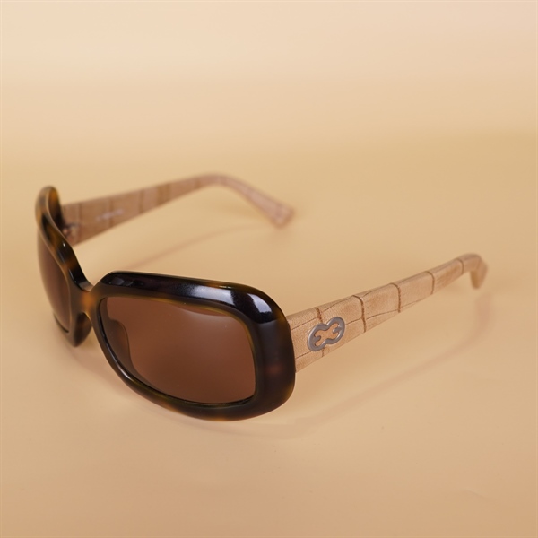 Kính Escada gọng nâu da KG+