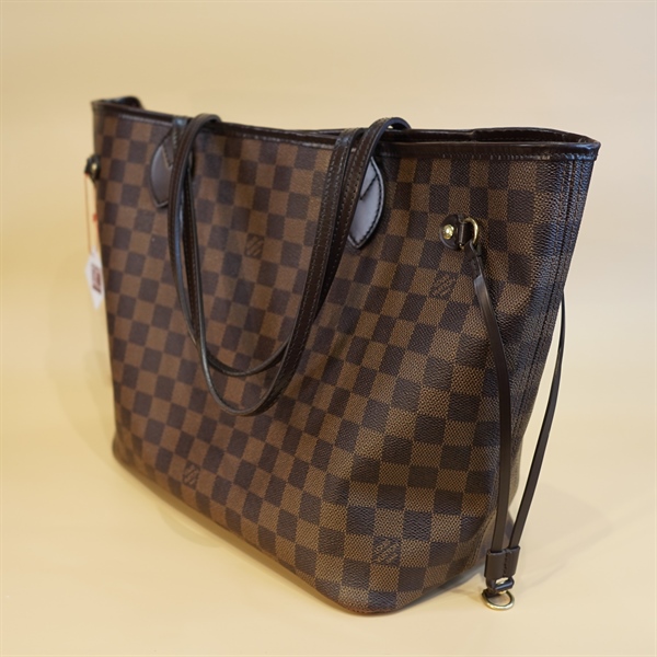 Túi Neverfull LV Ô Vuông Nâu Vàng+