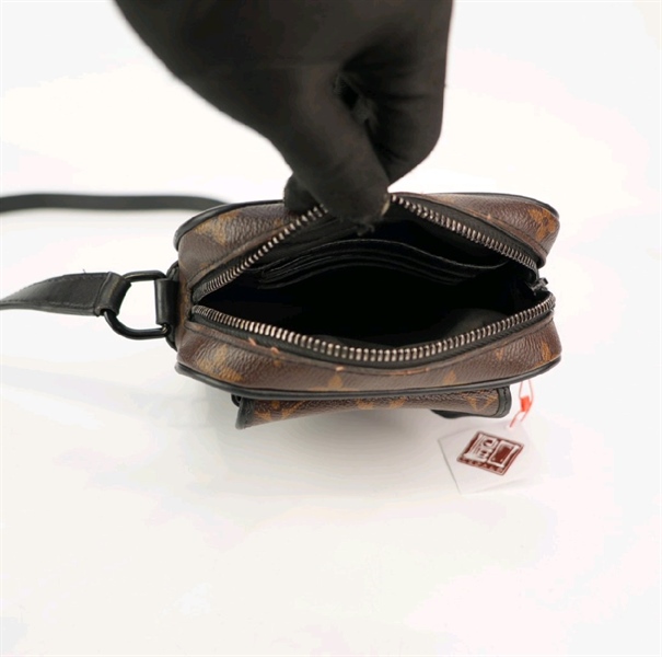 Túi LV đeo chéo hoa nâu KG+