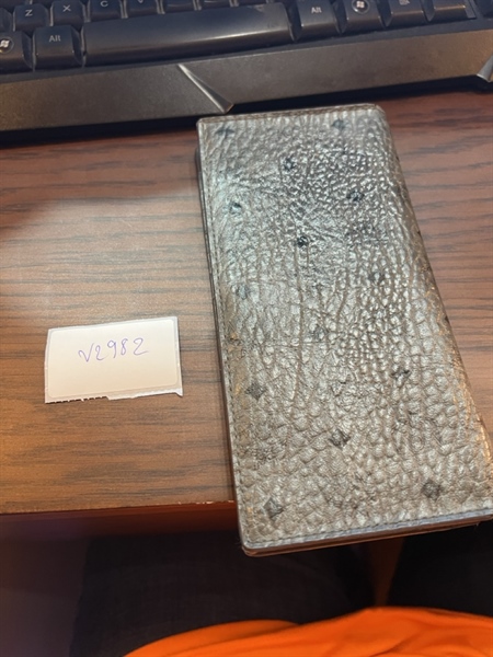 Ví MCM gập 2 màu xám TB+