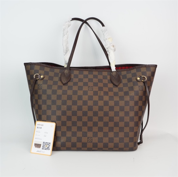 Túi LV Neverfull ô vuông nâu KG+