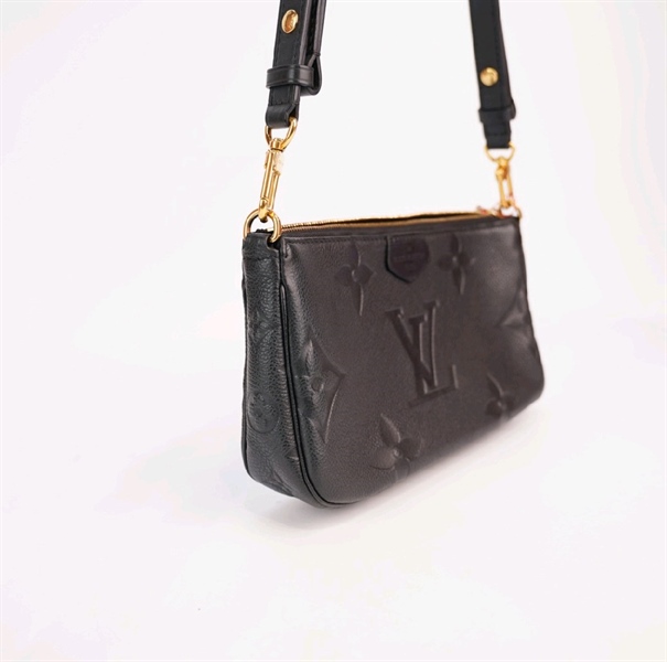 Túi LV kẹp nách hoa đen KG+