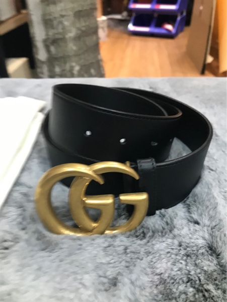 Thắt lưng GG đen bản lớn +