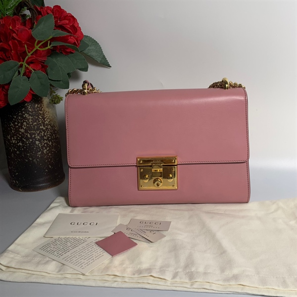 Túi Gucci hồng khoá KG+
