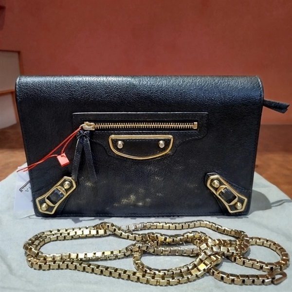 Túi balenciaga đen khóa kéo trc KG+