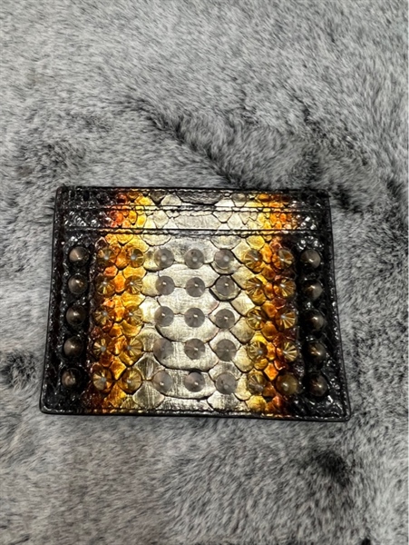 Ví cardholder YSL mặt da gắn đinh+