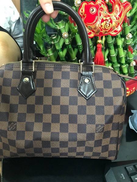 Túi Speedy LV Ô vuông nâu vàng+