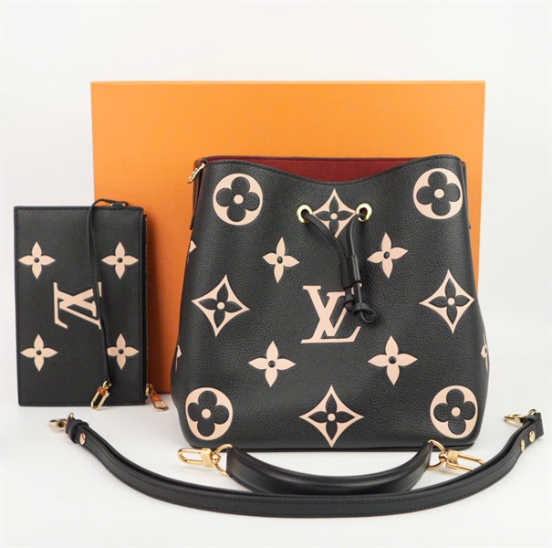 Túi LV hoa đen kèm ví Size 25 TB+