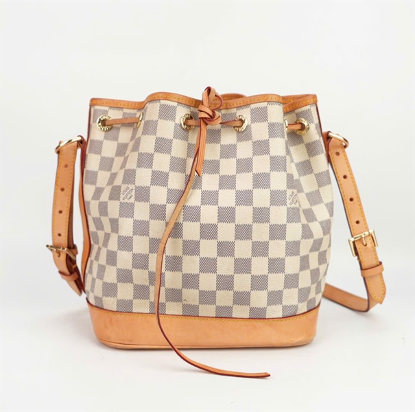 Túi LV dây rút ô vuông xám size 22 ++