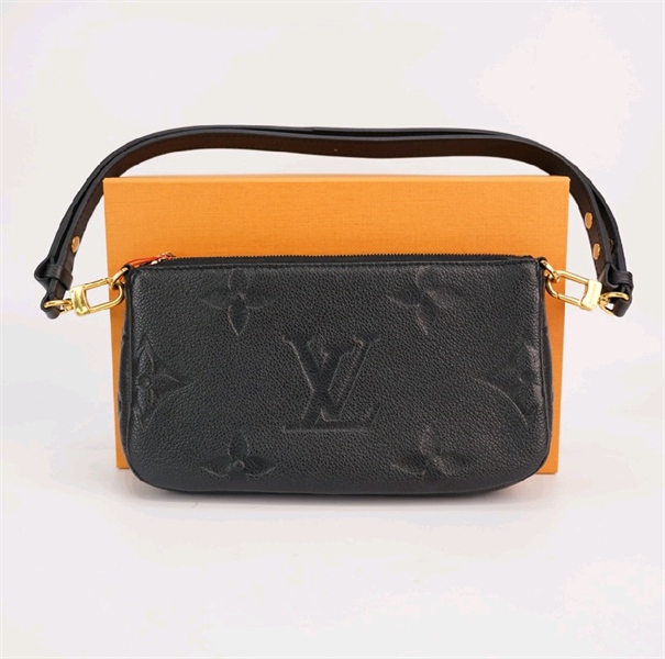 Túi LV kẹp nách hoa đen KG+