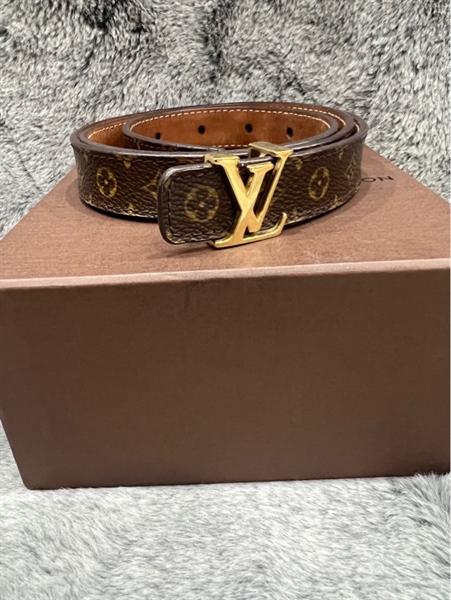 Thắt lưng LV hoa nâu KG+