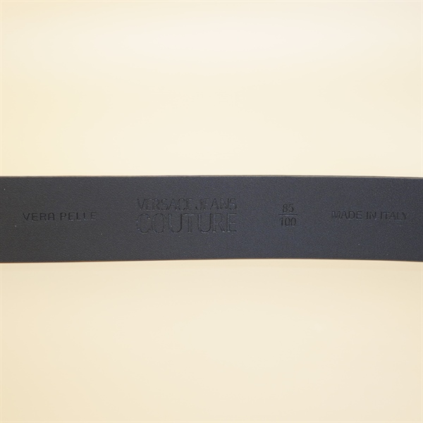 Thắt Lưng Versace Đen CHữ Mạ Giả Cổ KG+