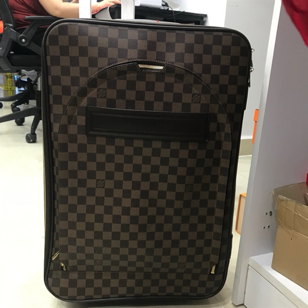 Vali LV Ô Vuông Nâu+