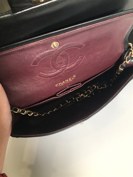 Túi chanel đen ô hình thoi KG+