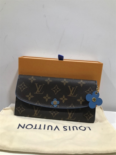 Ví Dài LV Nút Hoa Xanh+