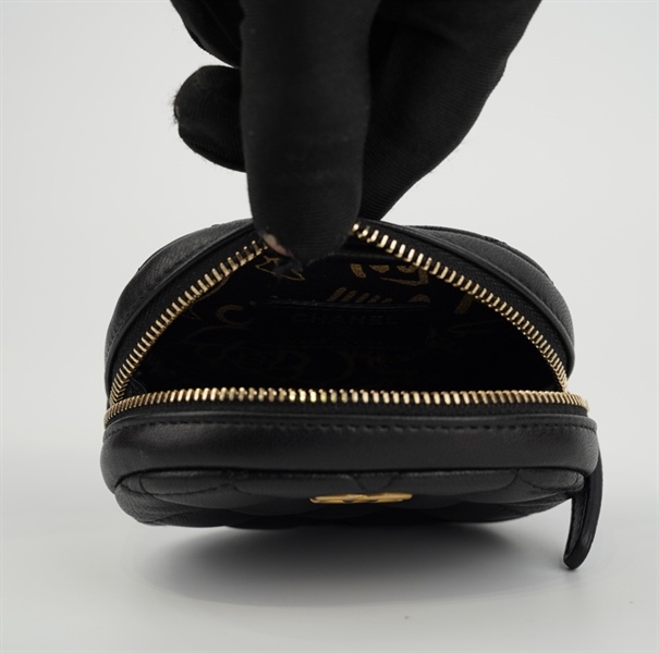 Ví chanel đen tròn nhỏ khóa vàng +