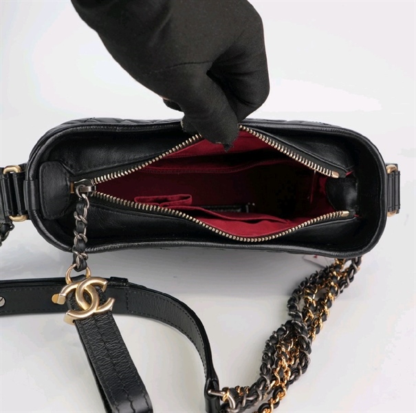 Túi Chanel Gab màu đen sz mini (26819725) KG+