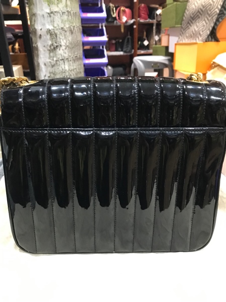 Túi xách YSL đen bóng 25cm KG+