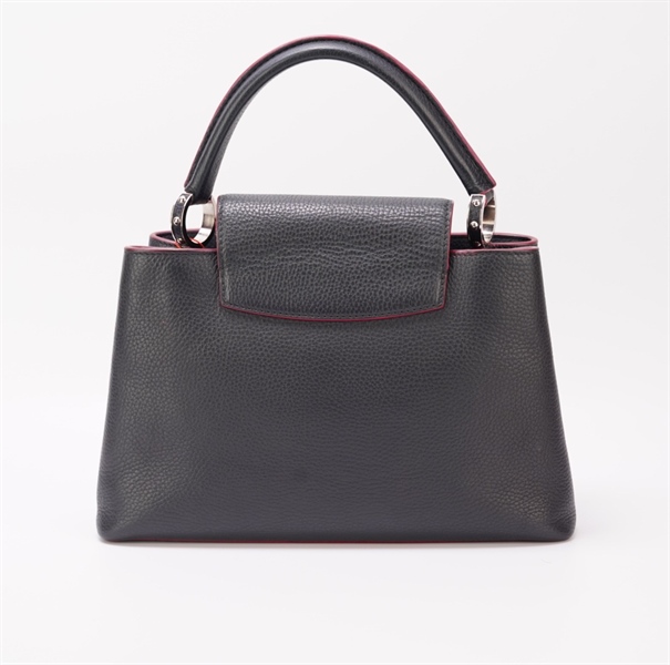 Túi LV Capu da đen phối viền đỏ +