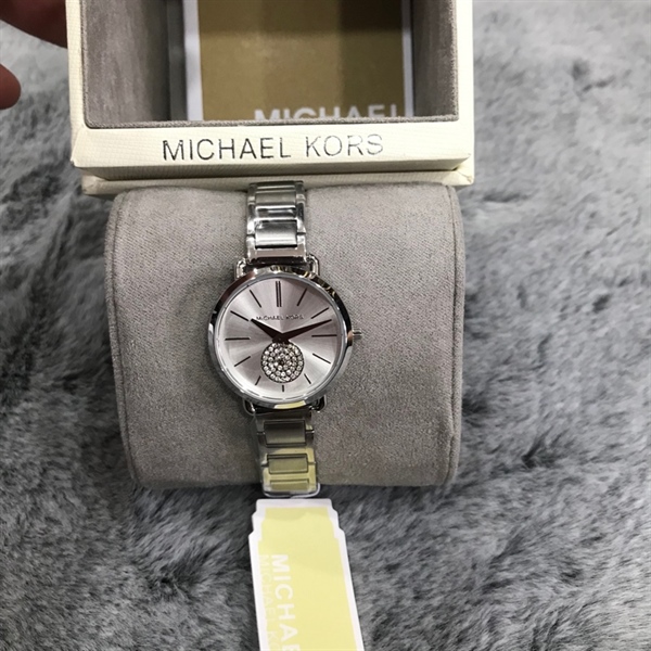 Đồng hồ MK mặt tròn đính đá+
