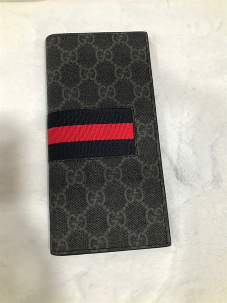 Ví GG Gập 2 Xám Phối Đỏ Xanh Rêu KG+