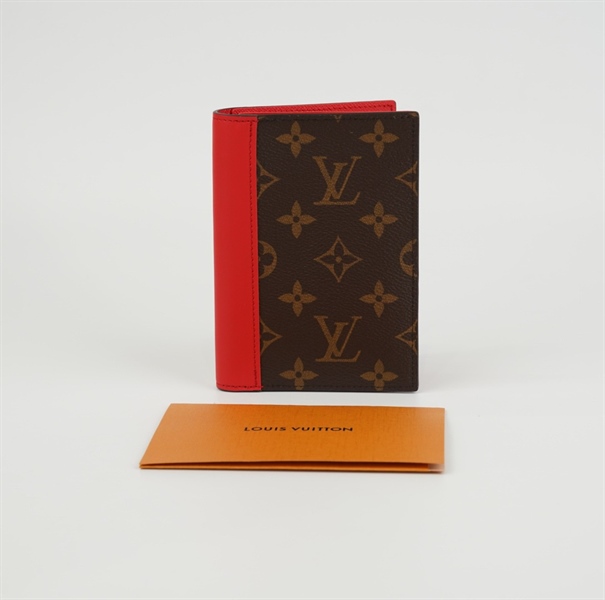 Ví LV lỡ hoa nâu phối đỏ +