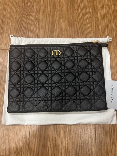 Túi Dior clutch đen mềm +