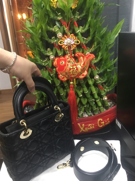 Túi Dior Lady đen size 20cm +