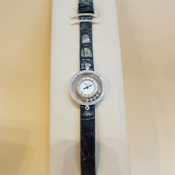 Đồng hồ nữ Chopard dây da mặt kim cương KG+