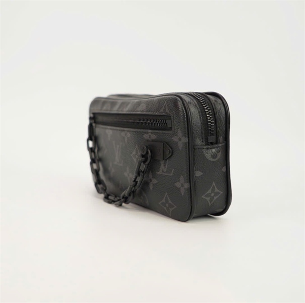 Túi LV hoa trắng nền đen xích đen size 20 TB+