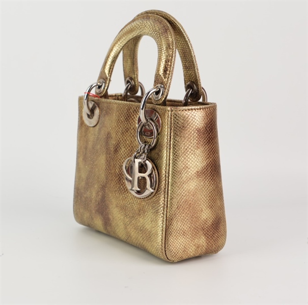 Túi Dior Lady da vàng đồng sz mini +