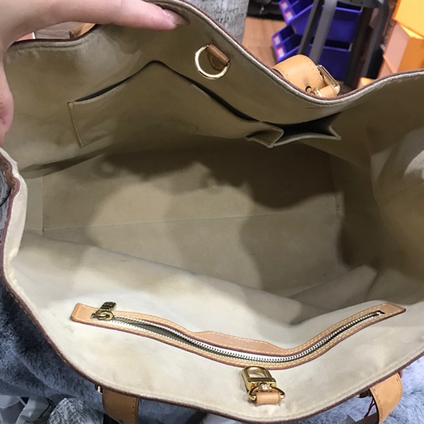 Túi LV tote ô vuông trắng +