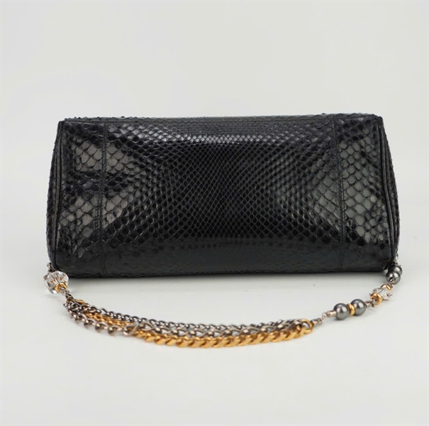 Túi D&G da trăn màu đen size 28 KG+