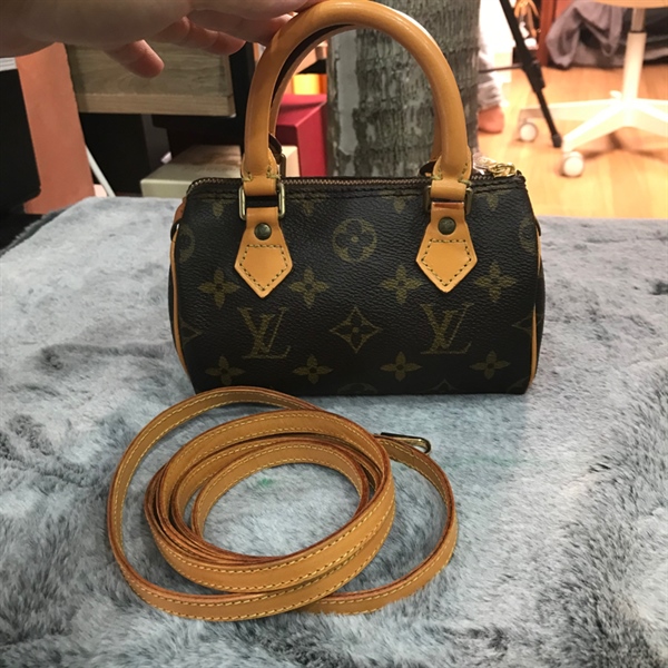 Túi LV Speedy hoa nâu +