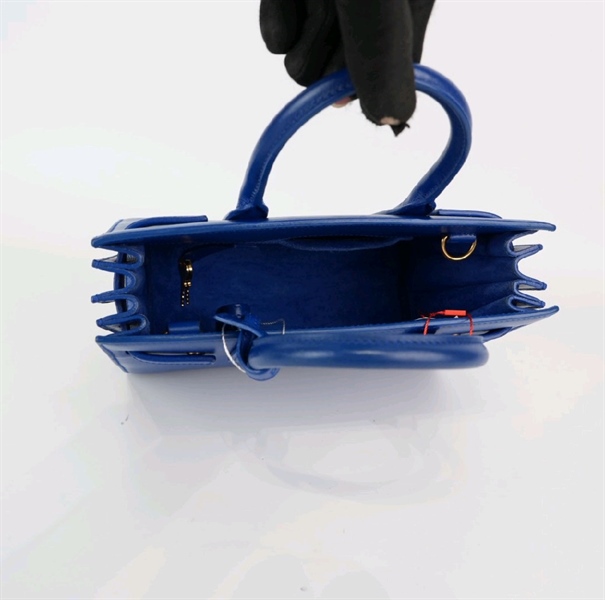 Túi YSL xách tay xanh lam (BQ) 22cm KG+