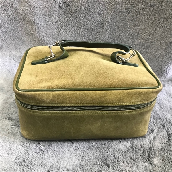 Túi hộp GG nhung màu rêu KG+