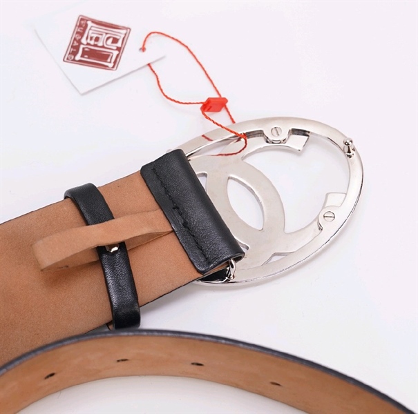 Thắt lưng Chanel đen KG+