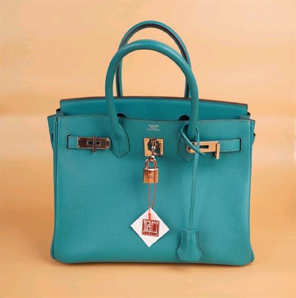 Túi Hermes màu xanh dương KG+
