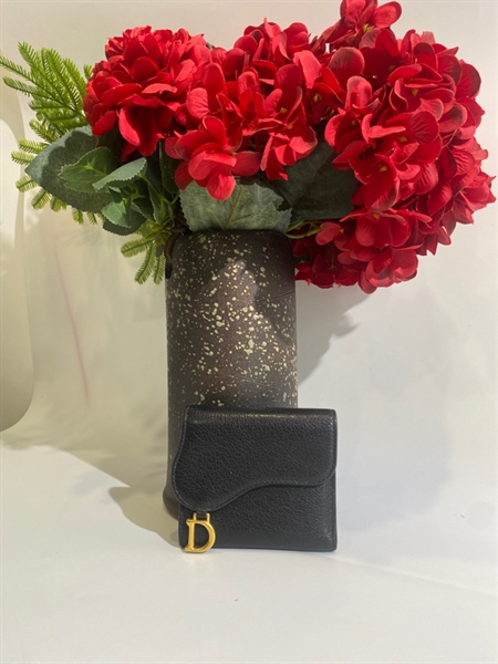 Ví Dior đen khoá vàng KG+
