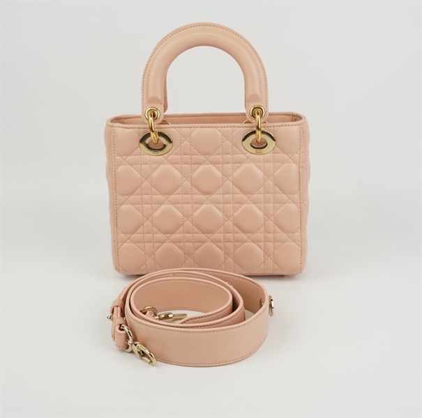 Túi Dior Lady hồng nhạt(đã spa) KG+