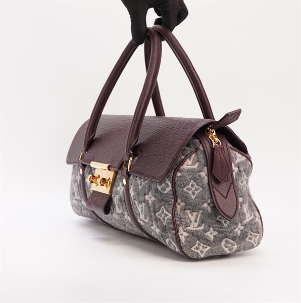 Túi LV màu xám nhạt phối da KG+